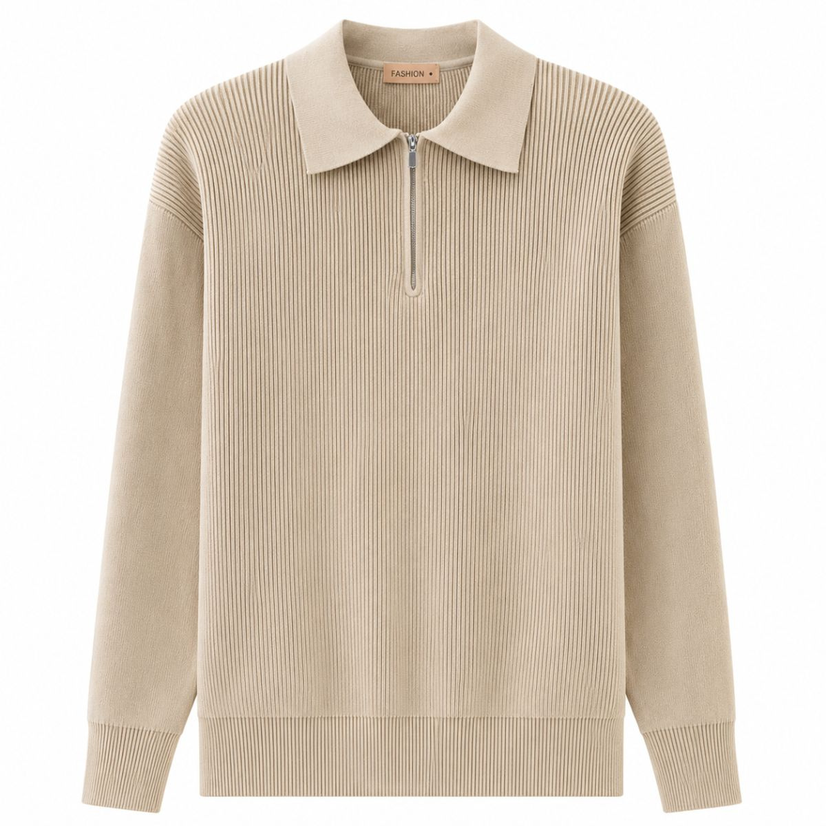 Kaschmir-Half-Zip-Polo-Pullover