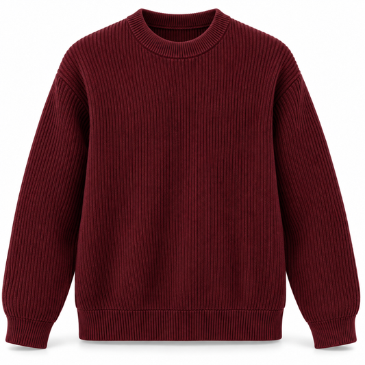 Cavendish Ribbed Crewneck Jumper