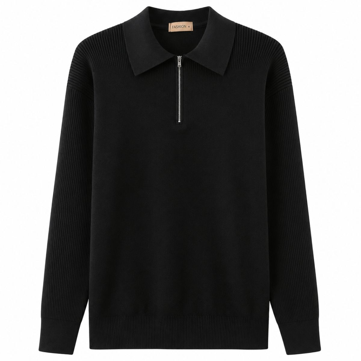 Kaschmir-Half-Zip-Polo-Pullover