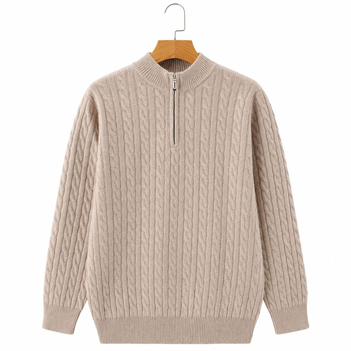 100 % Kaschmir-Half-Zip-Pullover