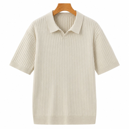 Geripptes Premium-Polo