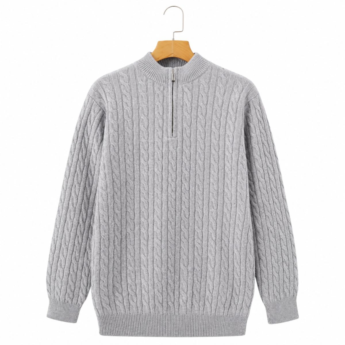 100 % Kaschmir-Half-Zip-Pullover