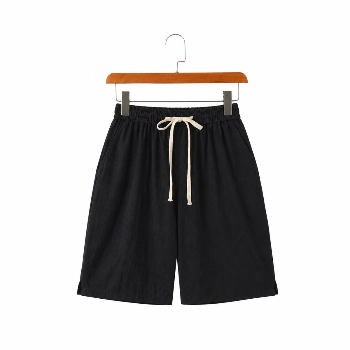 Solvane - Leinen-Shorts mit Kordelzug