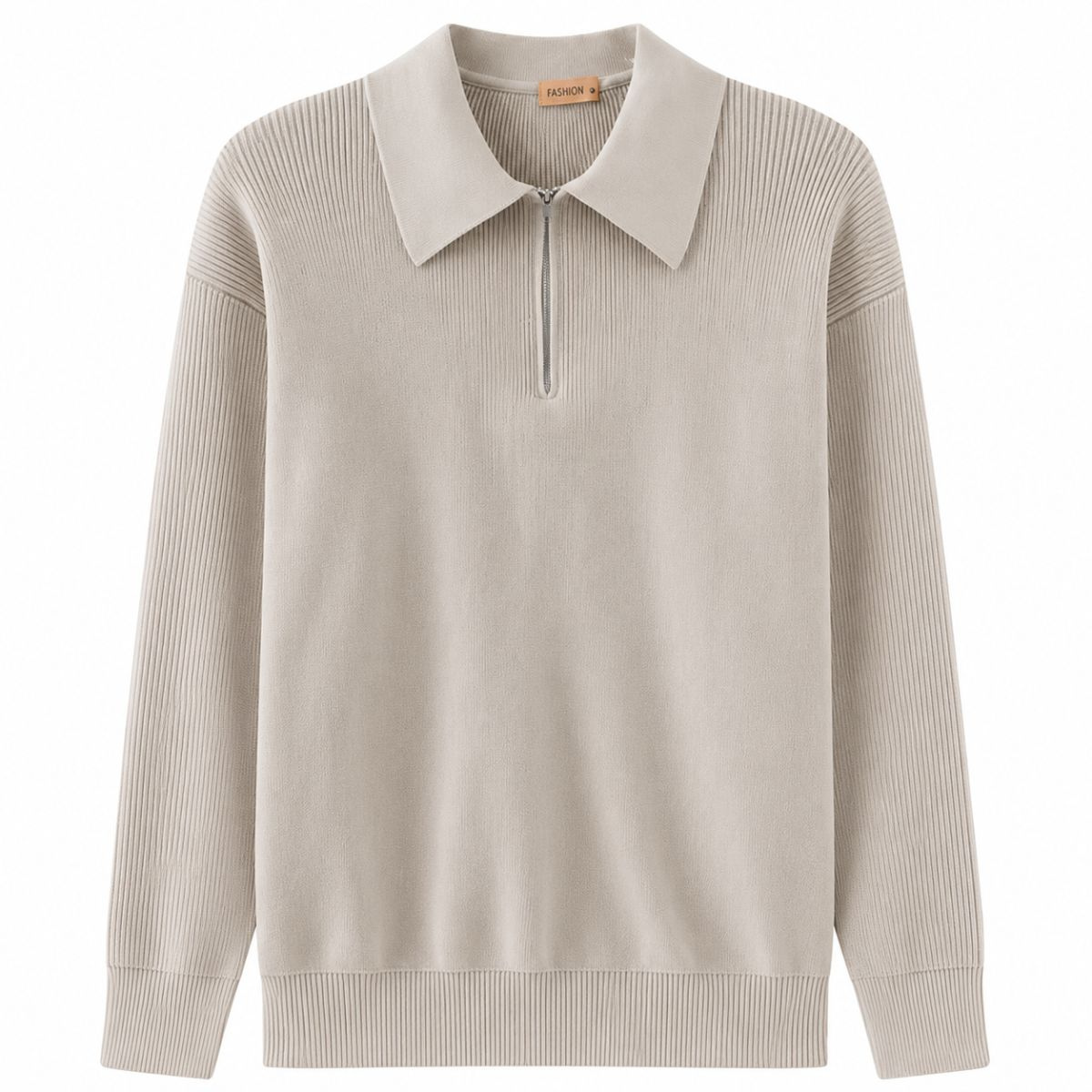 Kaschmir-Half-Zip-Polo-Pullover