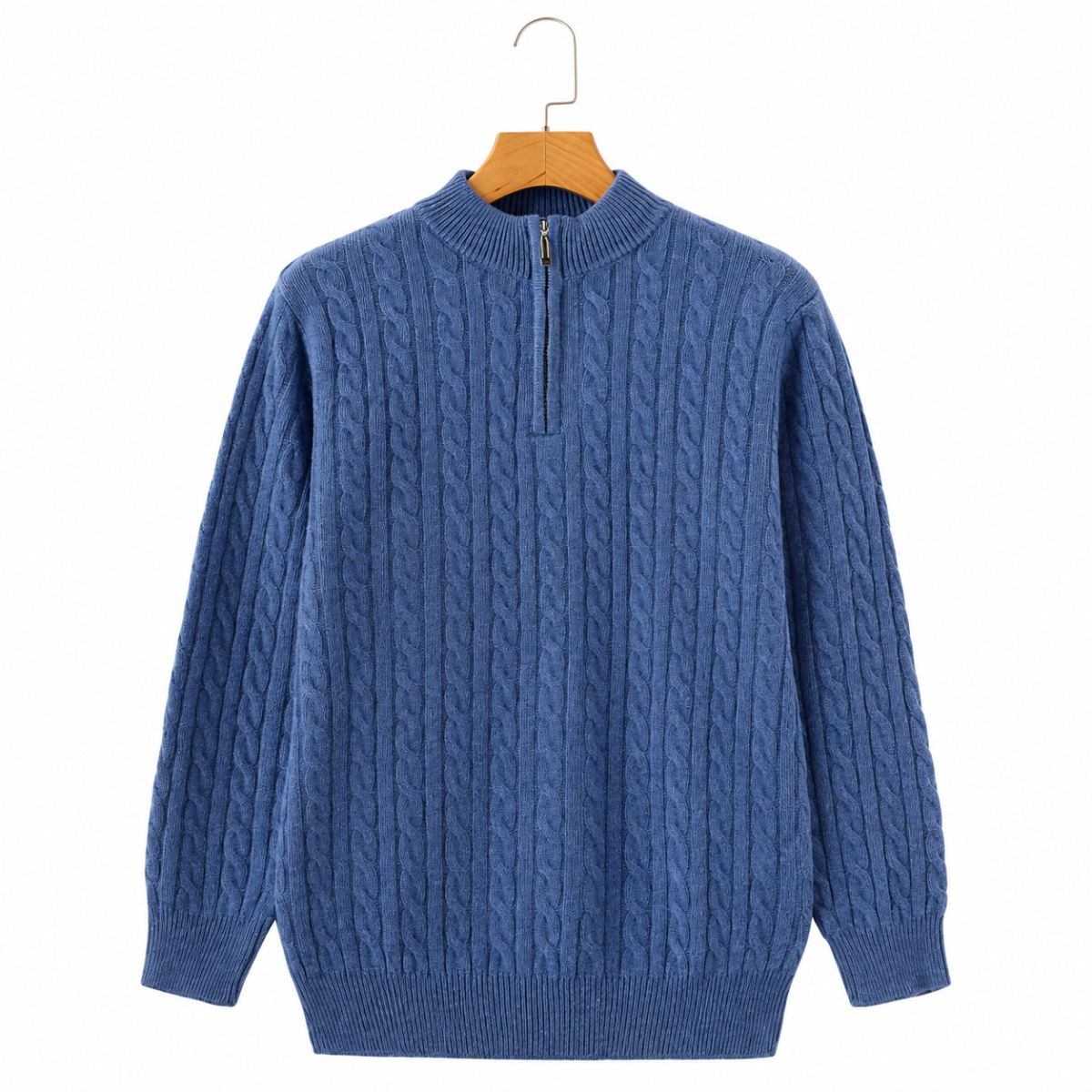 100 % Kaschmir-Half-Zip-Pullover