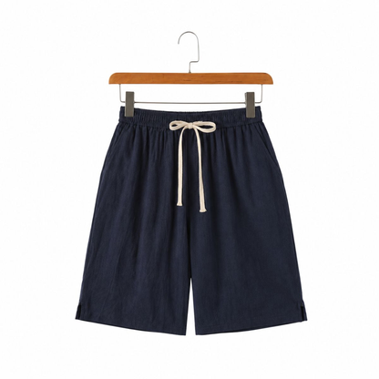 Solvane - Leinen-Shorts mit Kordelzug