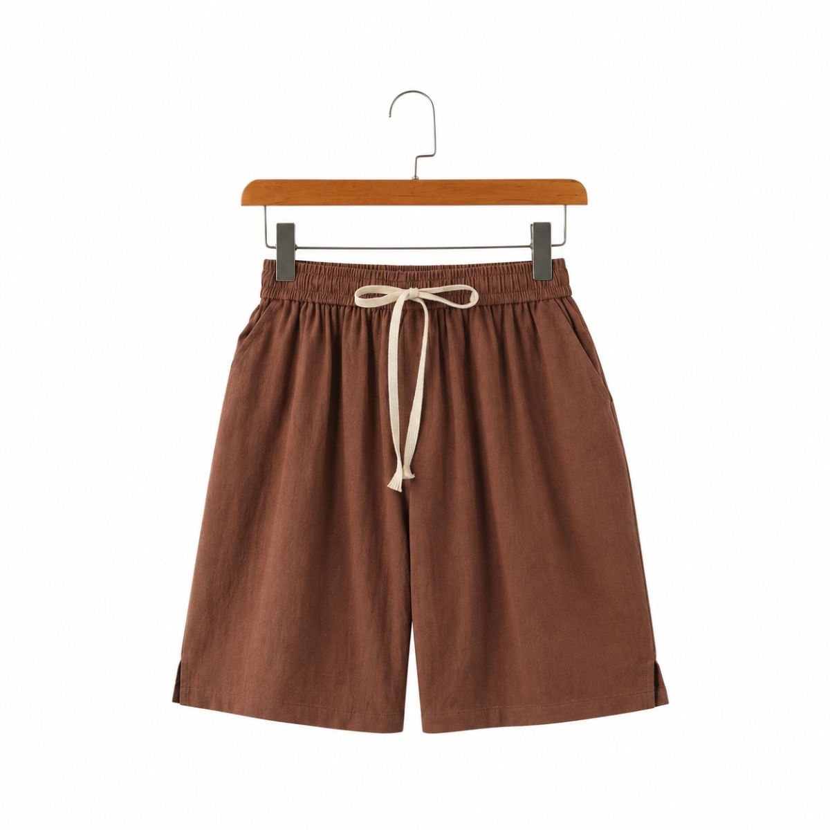 Solvane - Leinen-Shorts mit Kordelzug