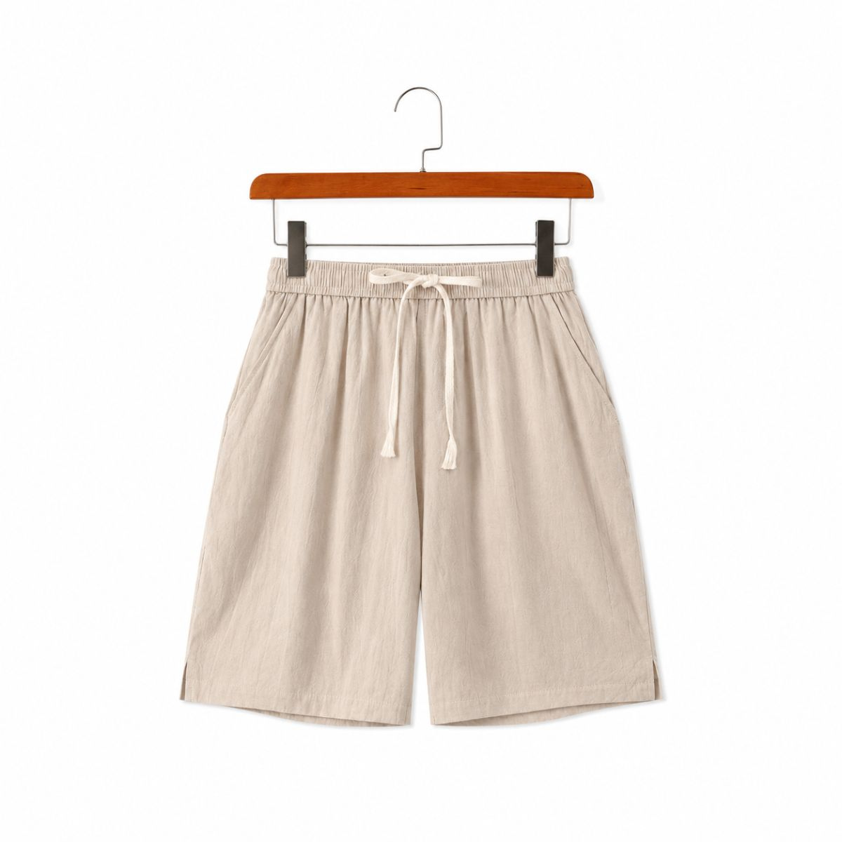 Solvane - Leinen-Shorts mit Kordelzug